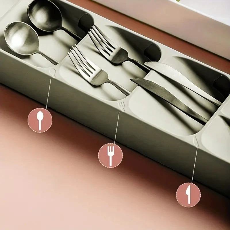 Cutlery Organizer Knife Storage Tray Spoon Organizer Space Saving