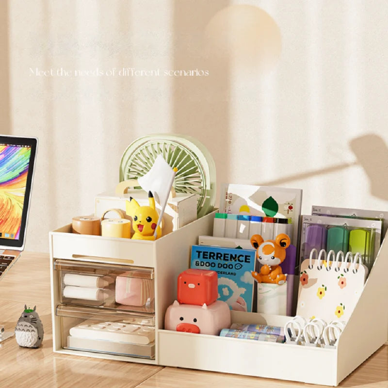 Transparent Drawer Style Makeup Box Dormitory Organizer Plastic