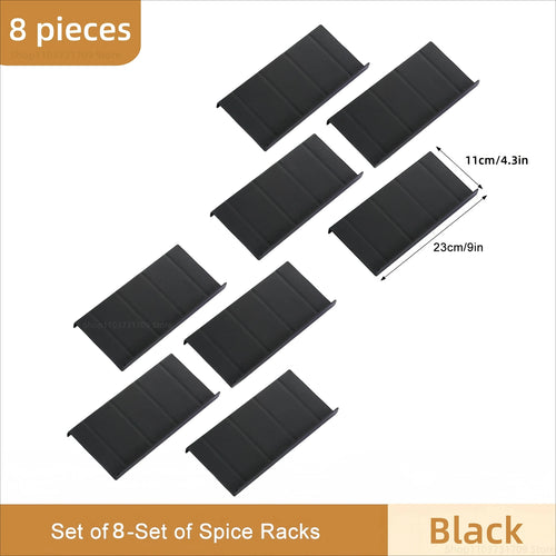 4 Layers Kitchen Spice Drawer Organizer Adjustable Spice Rack for