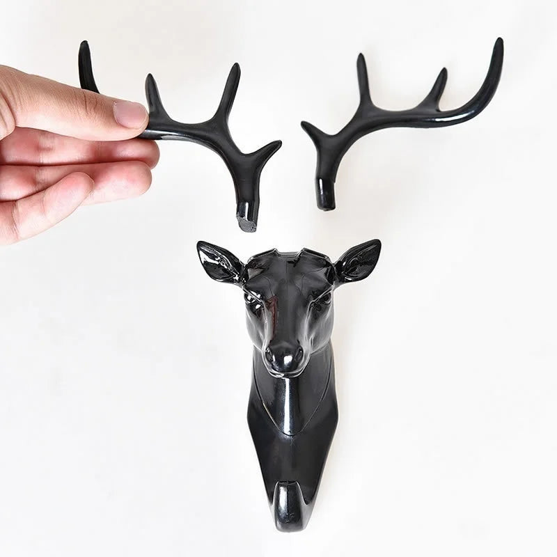 Deer Horns Hanger Rack for Wall Decoration - Vintage, with Hooks for