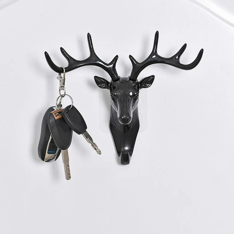 Deer Horns Hanger Rack for Wall Decoration - Vintage, with Hooks for