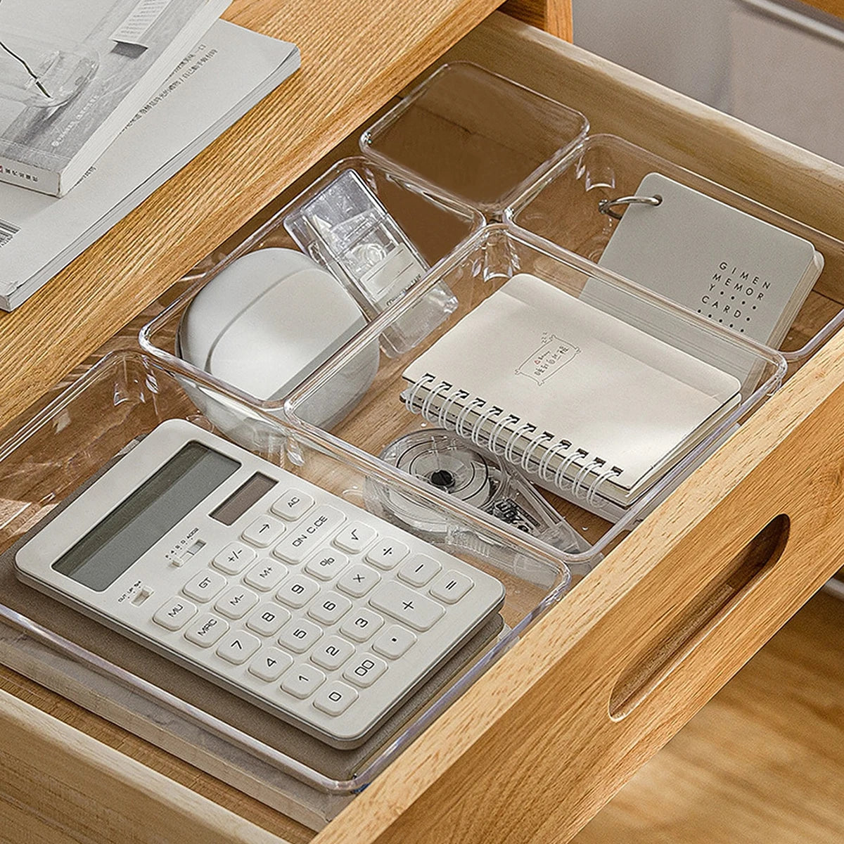 7  Desk Drawer Organizers Set Plastic Bathroom Storage Makeup