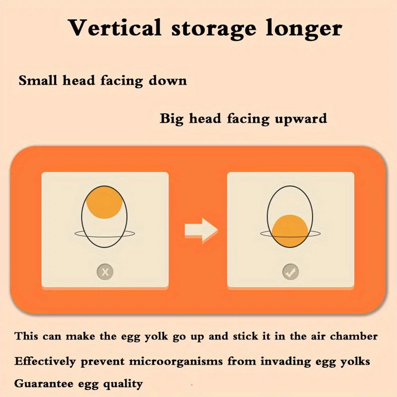 1pc Kitchen Egg Storage Box Refrigerator Fresh Plastic 2-Layer Drawer