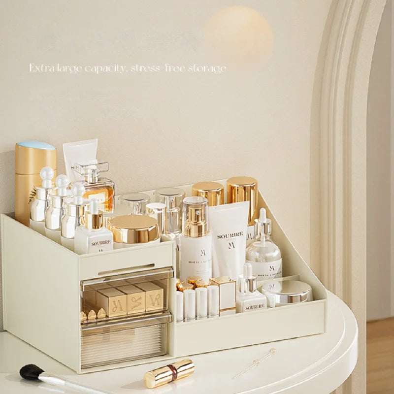 Transparent Drawer Style Makeup Box Dormitory Organizer Plastic