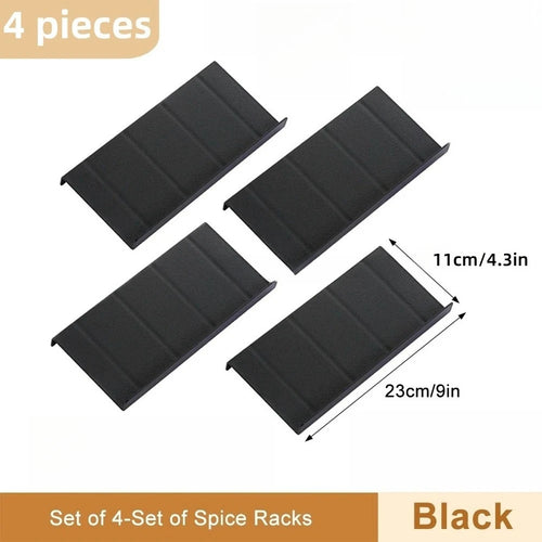 4 Layers Kitchen Spice Drawer Organizer Adjustable Spice Rack for