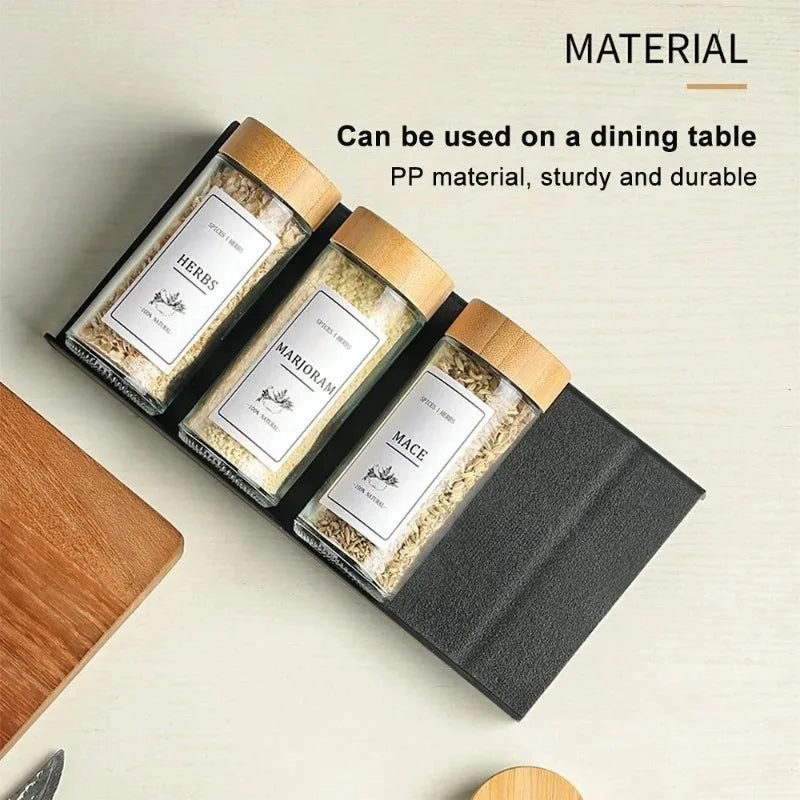 4 Layers Kitchen Spice Drawer Organizer Adjustable Spice Rack for