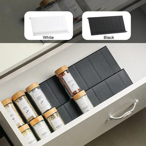 4 Layers Kitchen Spice Drawer Organizer Adjustable Spice Rack for
