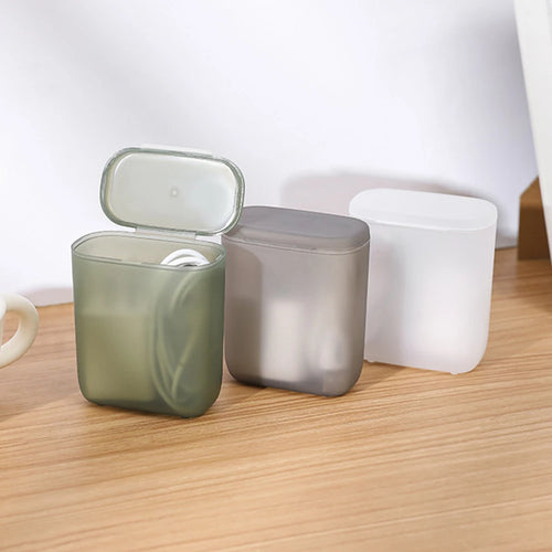 1pcs Mobile Data Cable Storage Box Headphone Charger Transparent