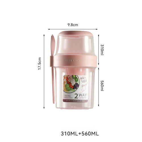 Portable Breakfast Oatmeal Cereal Nut Yogurt Salad Cup Container Set
